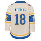 Robert Thomas St. Louis Blues Youth 2025 NHL Winter Classic Premier Player Jersey - Cream