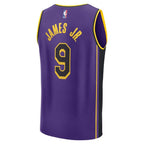 Bronny James Los Angeles Lakers  Fast Break Replica Player Jersey - Statement Edition - Purple