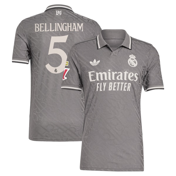 Jude Bellingham Los Merengues adidas Originals 2024/25 Third Authentic Player Jersey - Charcoal