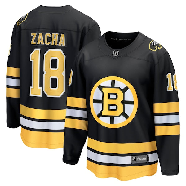 Pavel Zacha Boston Bruins  Home Breakaway Player Jersey - Black
