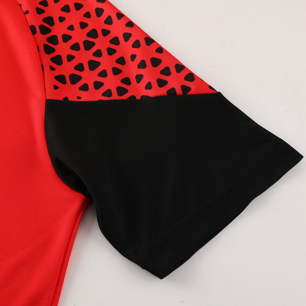 Puma Short Sleeve Training Jersey Set-PD02- Red/Black