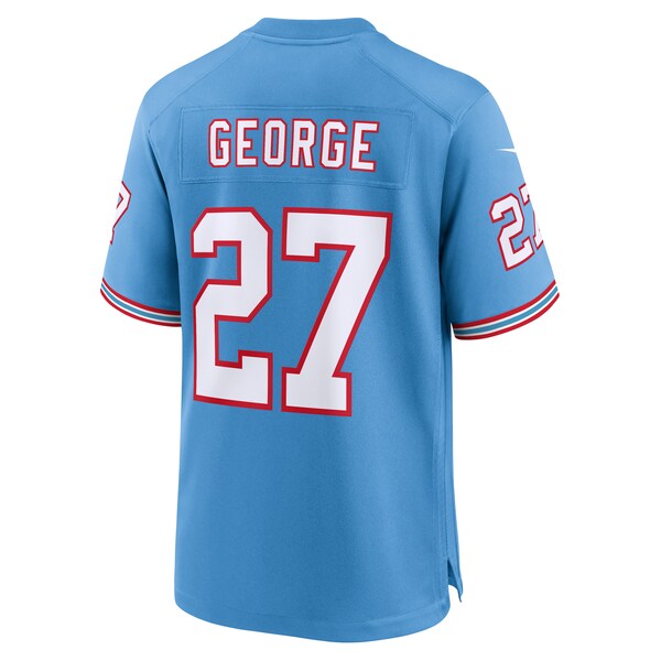 Eddie George Tennessee Titans Nike Oilers Throwback Retired Player Game Jersey - Light Blue/Navy