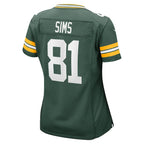 Ben Sims Green Bay Packers Nike Women's Team Game Jersey -  Green