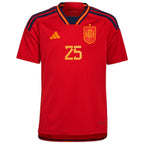Ansu Fati Spain National Team adidas Youth 2022/23 Home Replica Jersey - Red