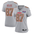 Travis Kelce Kansas City Chiefs Nike Women's Super Bowl LVIII Atmosphere Fashion Game Jersey - Gray