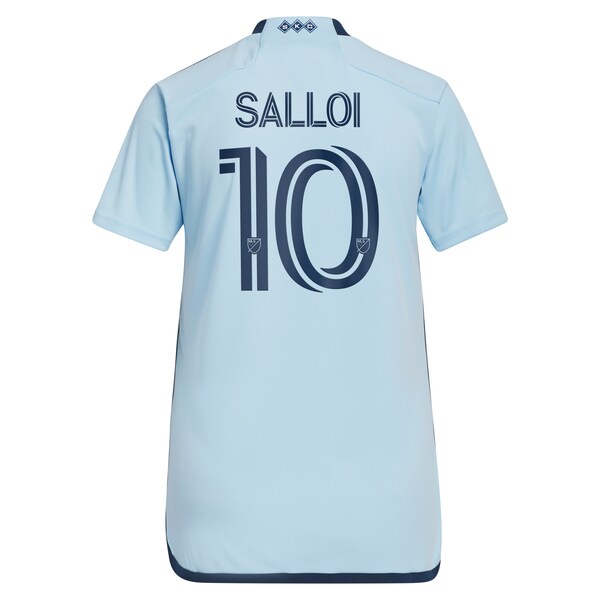 Daniel Salloi Sporting Kansas City adidas Women's 2024 Hoops 4.0 Replica Player Jersey – Light Blue