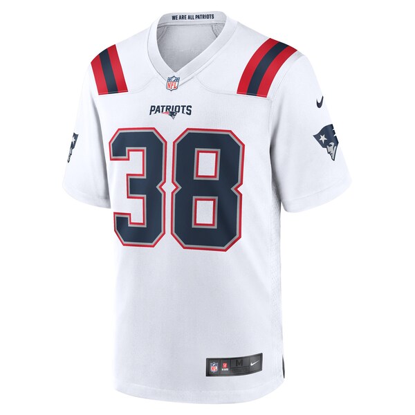 Rhamondre Stevenson New England Patriots Nike Game Player Jersey - White/Navy/Red