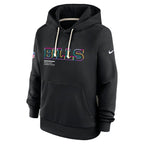 Buffalo Bills Nike Women's 2025 NFL Crucial Catch Sideline Standard Issue Dri-FIT Hoodie - Black
