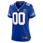 Seattle Seahawks Nike Women's 50th Season Throwback Custom Game Jersey - Royal/College Navy/Neon Green
